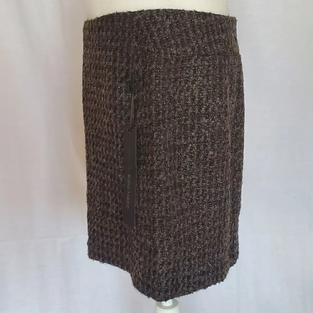 Willi Smith wool plaid shimmer skirt 10